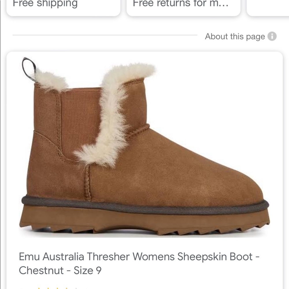 New In box emu thresher boot